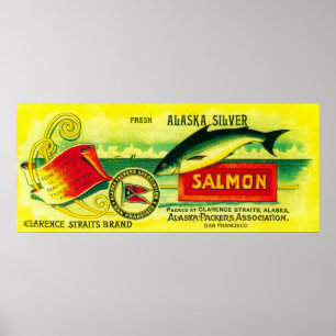 Poster Les détroits de Clarence saumonés peuvent marquer