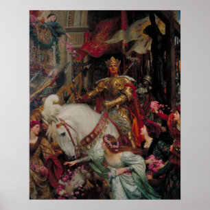 Poster Les deux Couronnes par Sir Frank Bernard Dicksee