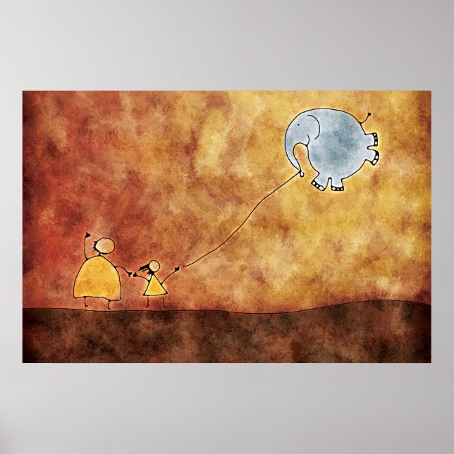 Poster Les deux et l'éléphant (Devant)