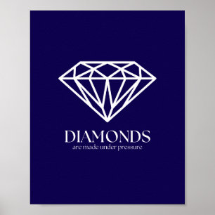 Poster Les Diamants Sont Fabriqués Sous Citation Inspirat