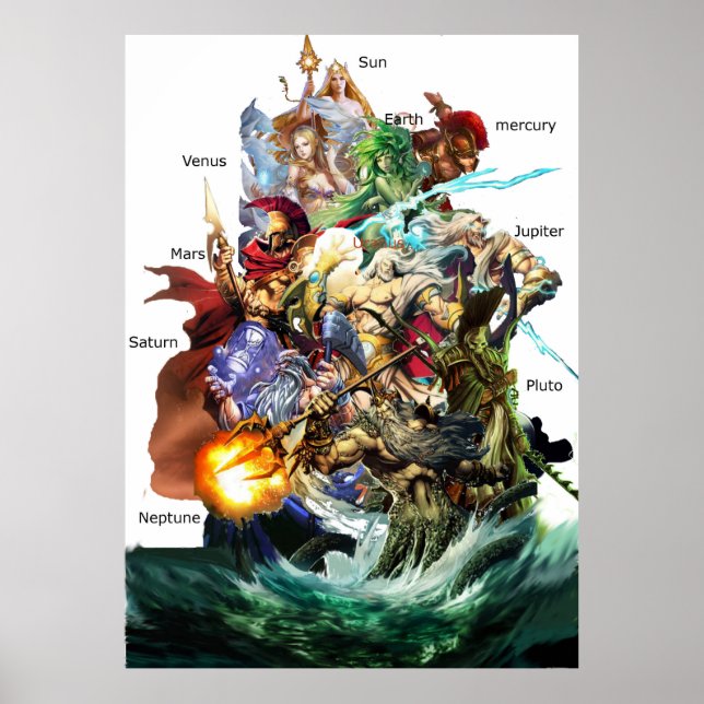 Poster les dieux olympus (Devant)