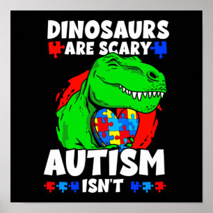 Poster Les dinosaures du T-Rex font peur à l'autisme n'es