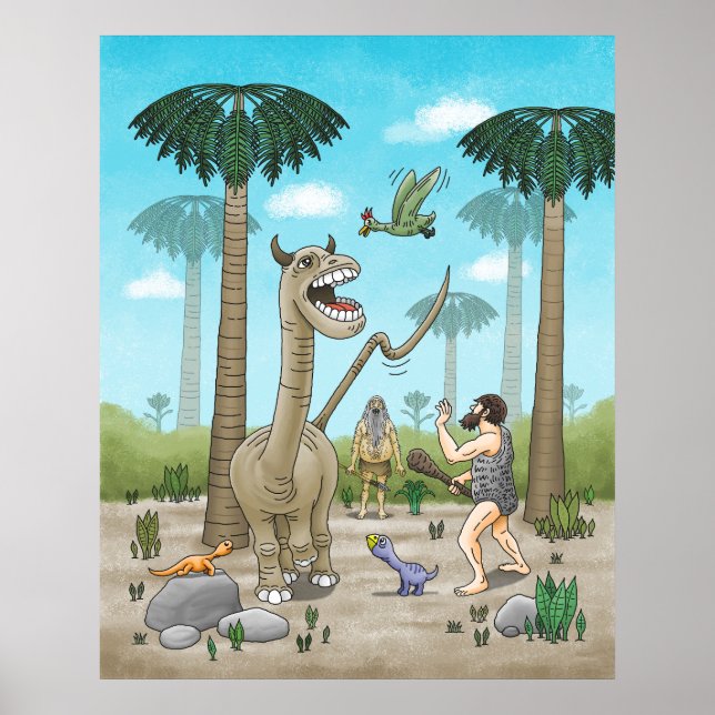 Poster Les dinosaures rencontrent l'âge de pierre (Devant)