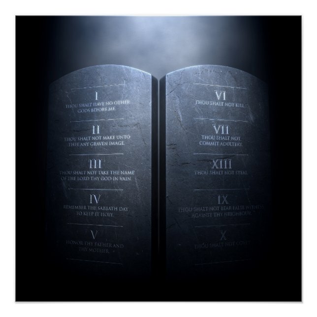 Poster Les dix commandements (Devant)