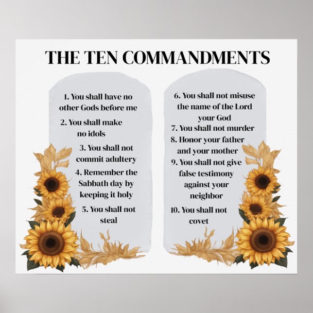 Poster Les dix commandements (Devant)