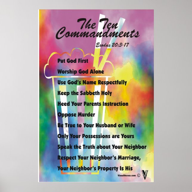 Poster Les dix commandements (Devant)