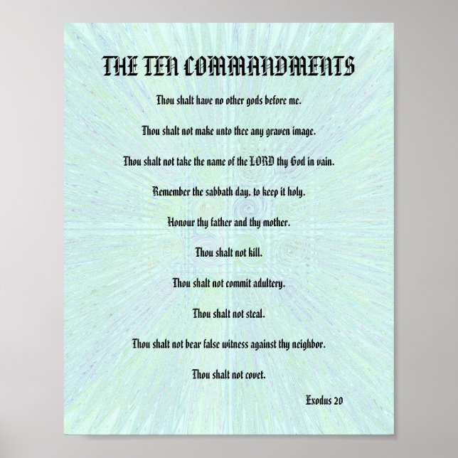 Poster Les Dix Commandements - Aqua Splash (Devant)