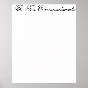 Poster Les dix commandements subtils