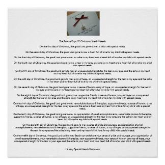 Poster Les Douze Jours De Noël Besoins Spéciaux (AVSNR)