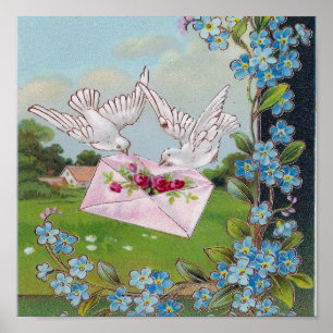 Poster Les Doves Livrent Le Courrier