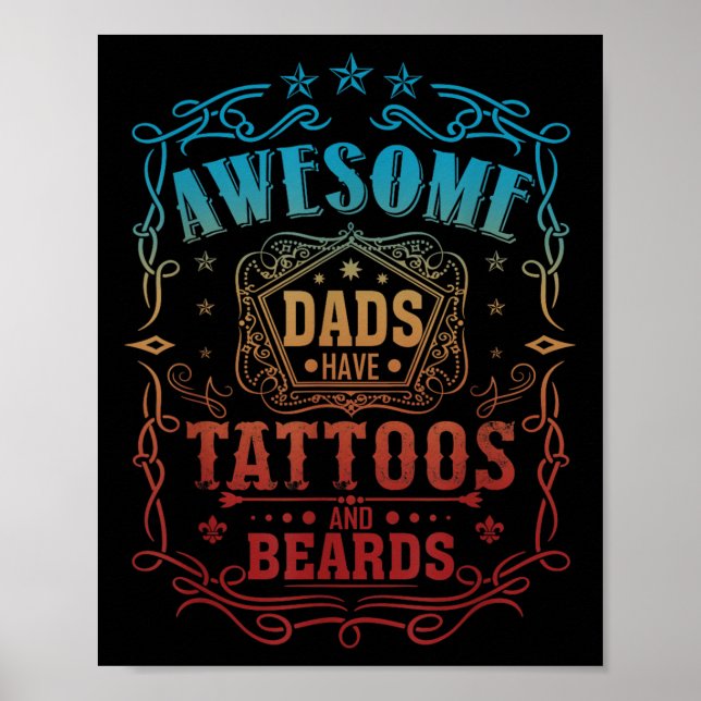 Poster Les Draps Étonnants Ont Des Tatouages Et Des Oreil (Devant)