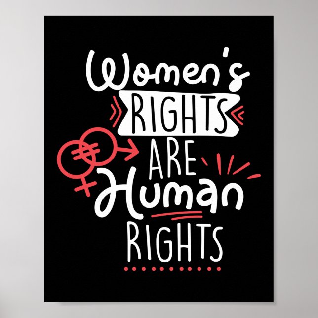 Poster Les droits des femmes féministes sont des droits h (Devant)