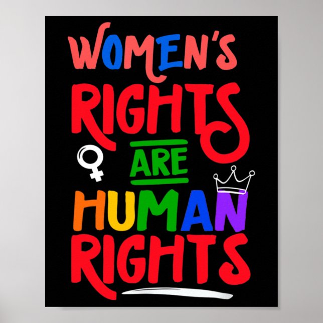 Poster Les droits des femmes féministes Uterus sont humai (Devant)