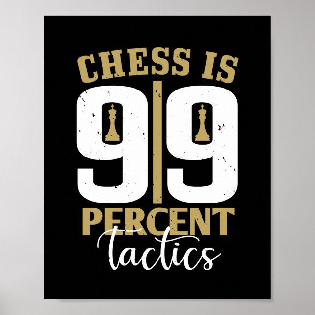 Poster Les Échecs Sont Tactiques À 99% (Devant)