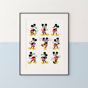 Poster Les émotions de Mickey Mouse de Disney