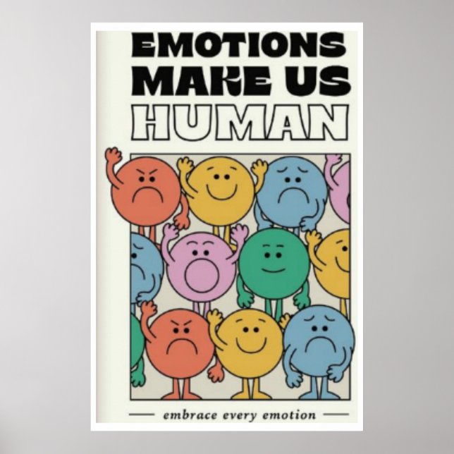 Poster Les émotions font de nous des humains - 11x17 Impr (Devant)