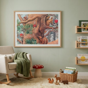 Poster Les Enfants de la Forêt de Elsa Beskow Art de la N