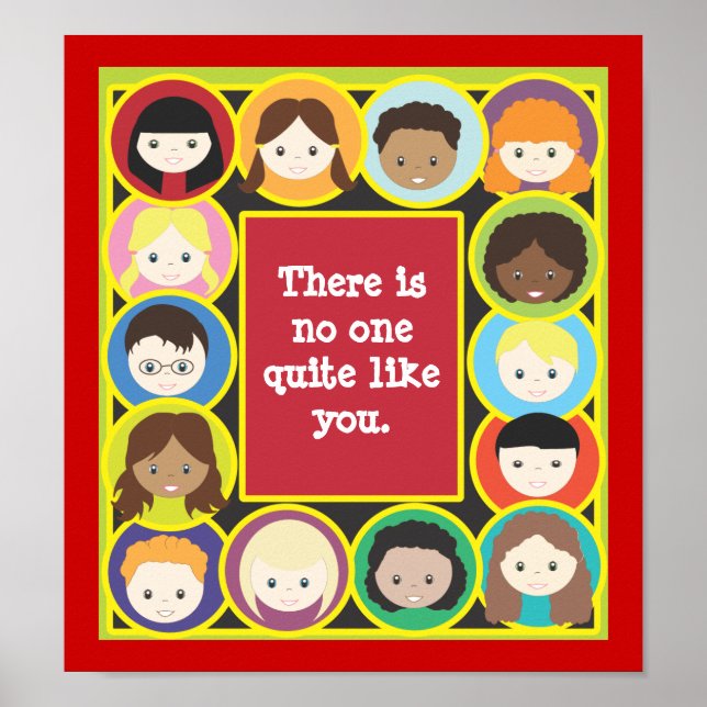 Poster Les enfants face à l'affiche de la classe de l'ens (Devant)