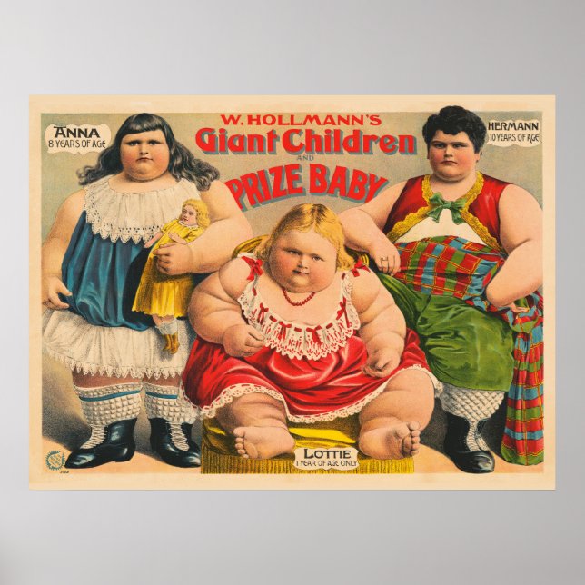 Poster Les enfants géants de W. Hollmann et bébé prix. (Devant)