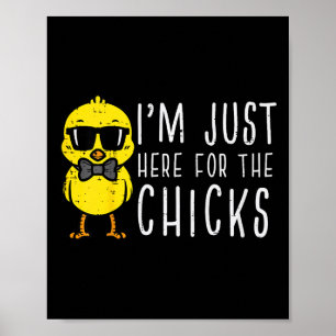 Poster Les enfants je suis juste ici pour les filles Mign