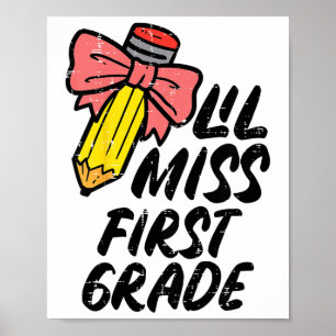 Poster Les enfants Lil Miss première année 1ère chèque po