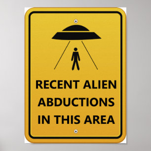 Poster Les enlèvements d'OVNI ! Alien Humour  