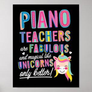 Poster Les Enseignants De Piano Sont Fabuleux Magie Comme