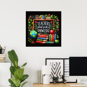 Poster Les enseignants plantent des graines d'art de mots