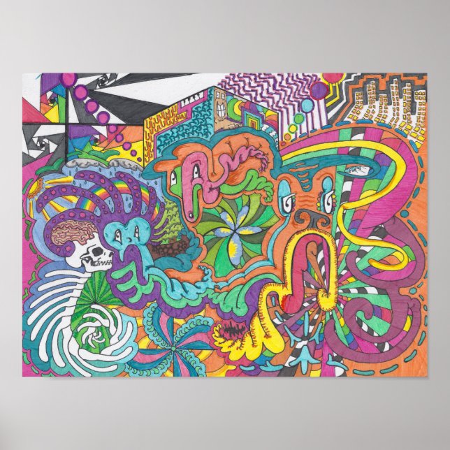 Poster Les esprits de couleur font tourner Amok (Devant)