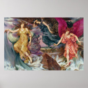 Poster Les esprits de tempête par Evelyn De Morgan