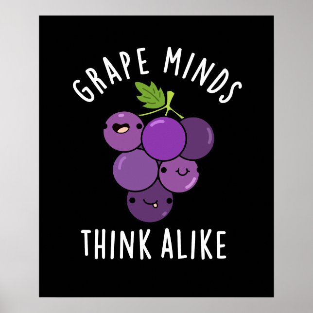 Poster Les esprits du raisin pensent comme drôle Pun de f (Devant)