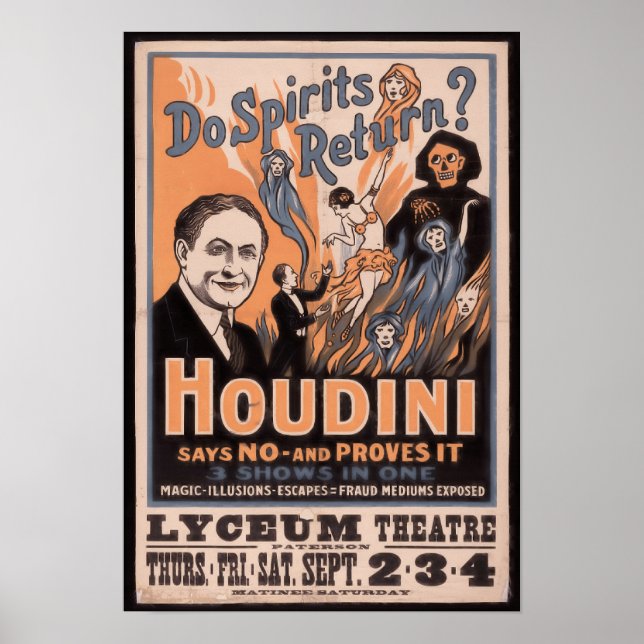 Poster Les esprits reviennent-ils ? Houdini dit non (Devant)