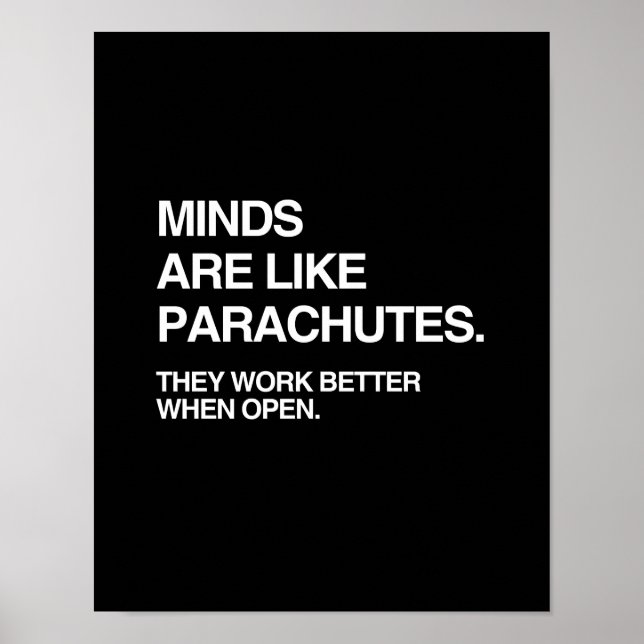 POSTER LES ESPRITS SONT COMME DES PARACHUTES (Devant)