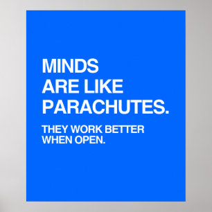 POSTER LES ESPRITS SONT COMME DES PARACHUTES