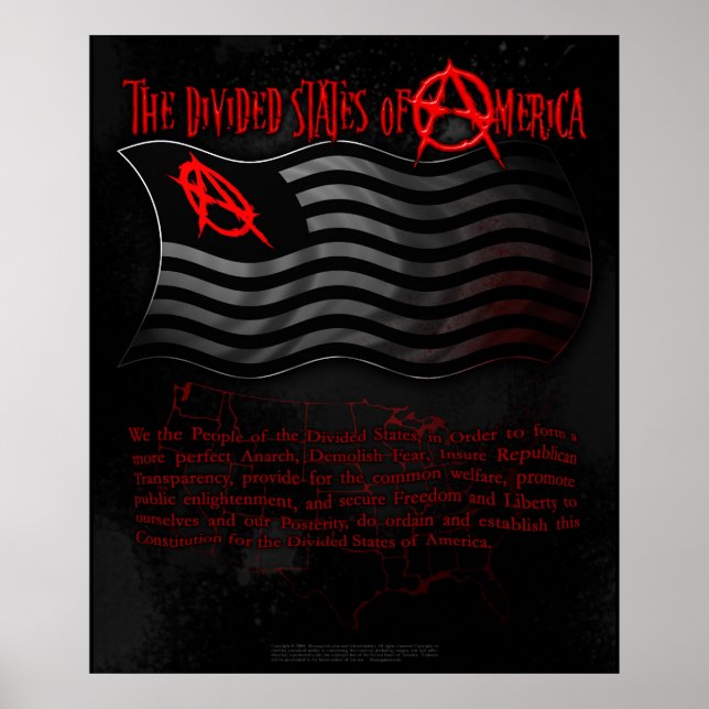 Poster Les États divisés d'Amérique (Devant)