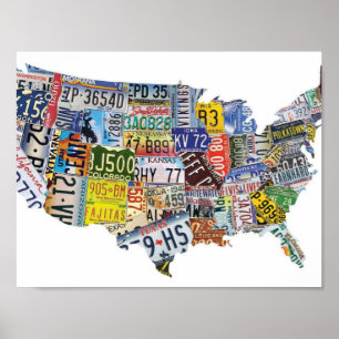 POSTER LES ETATS-UNIS ÉNONCENT DES PLAQUES MINÉRALOGIQUES