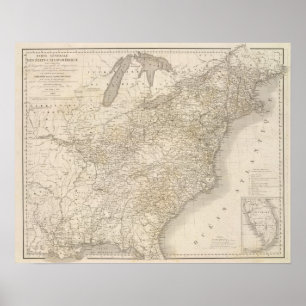 Poster Les Etats-Unis tracent montrer des règlements