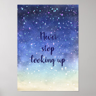 Poster Les étoiles d'aquarelle ne cessent jamais de