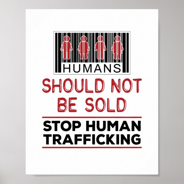 Poster Les Êtres Humains Ne Devraient Pas Être Vendus Arr (Devant)