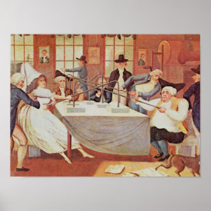 Poster Les expériences de Benjamin Franklin en électricit