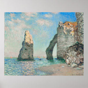 Poster Les Falaises à Étretat de Claude Monet 1885