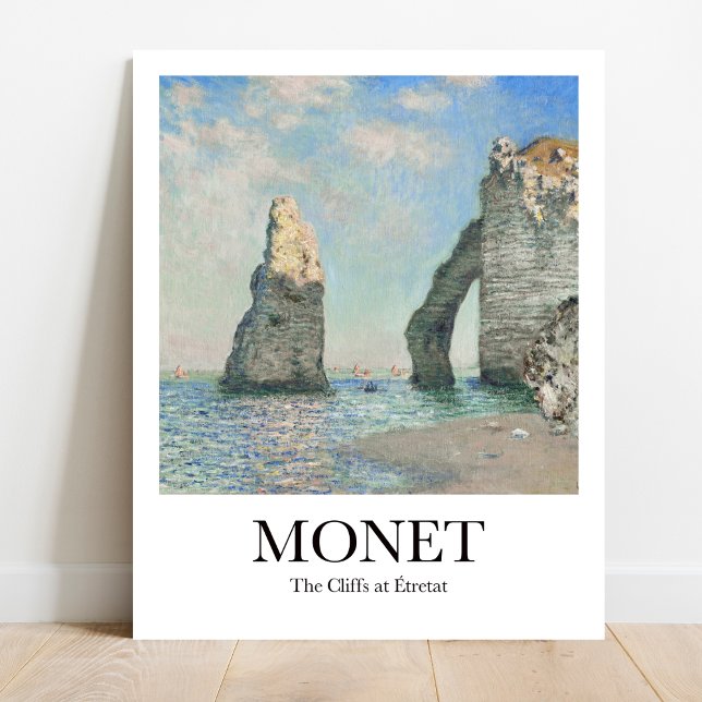 Poster Les falaises d'Étretat par Claude Monet (
Monet "The Cliffs at Étretat" poster. Impressionist masterpiece, ocean cliffs bathed in light)