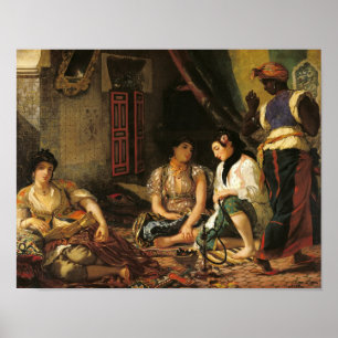 Poster Les femmes d'Alger en leur appartement, 1834