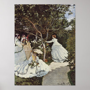 Poster Les femmes dans le jardin par Claude Monet