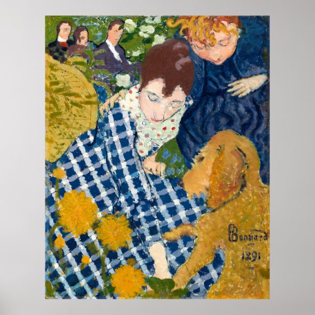 Poster Les femmes de Bonnard avec un chien (Devant)