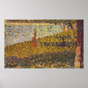 Poster Les femmes de Georges Seurat par l'eau (1886)