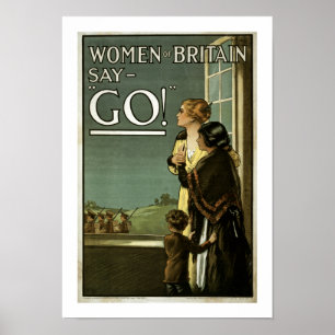 Poster Les femmes de la Grande-Bretagne disent VONT !