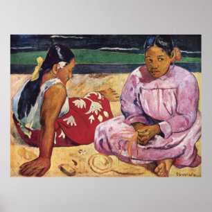 Poster Les femmes de Paul Gauguin Tahitian sur la plage