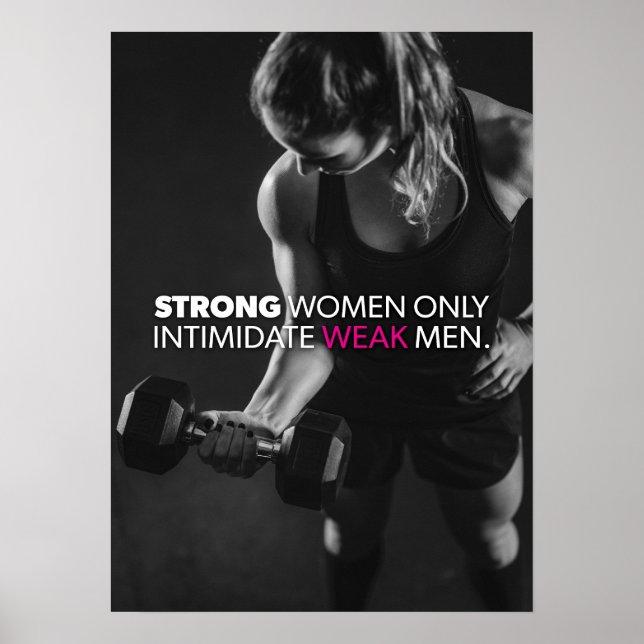 Poster Les femmes fortes encouragent les hommes faibles (Devant)