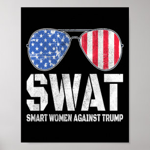 Poster Les femmes intelligentes contre Trump drôle Anti-T